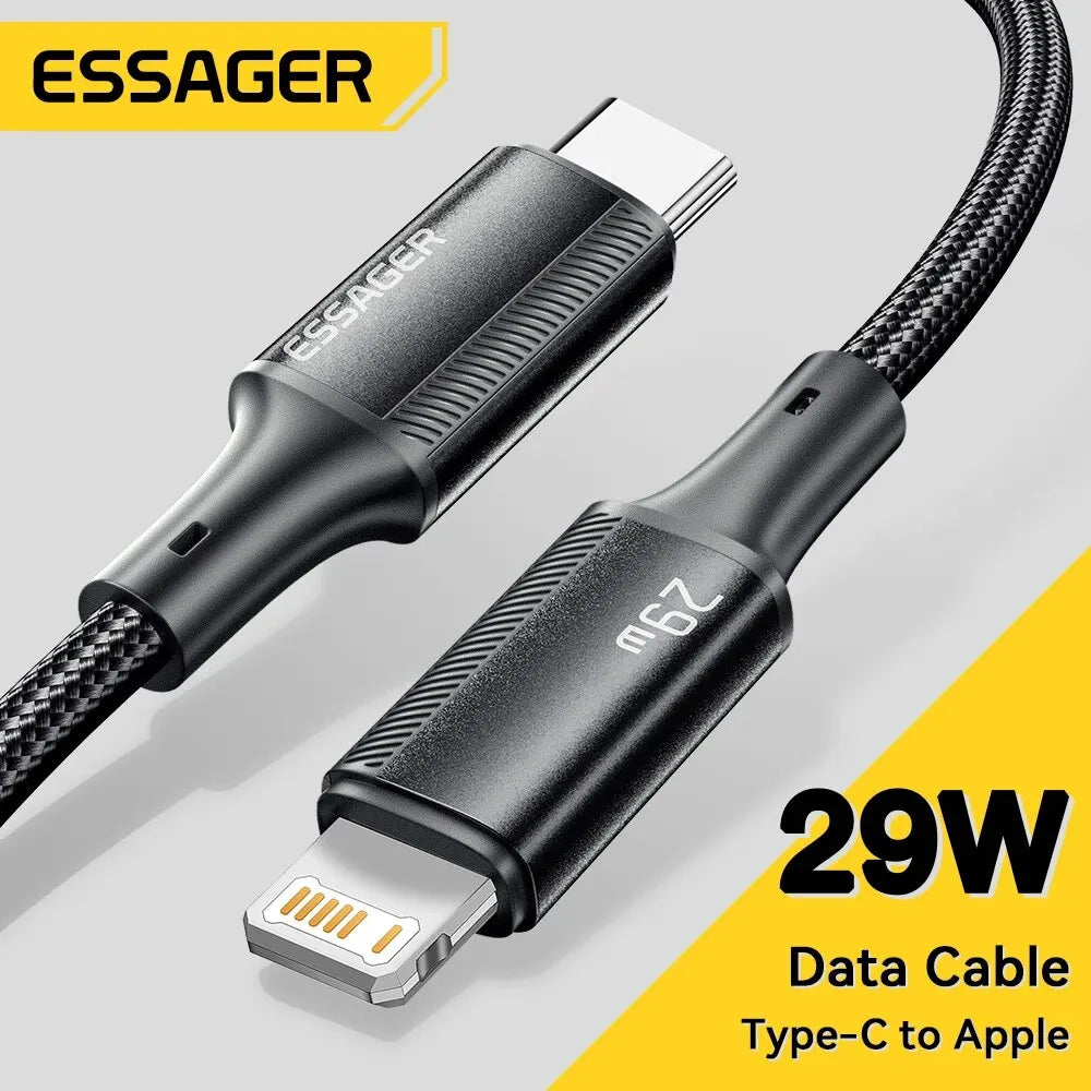 Type C Cable For iPhone 14 13 12 11 Pro Max XS Xr PD 29W Fast Charge Charger Lightning Wire Cord For iPad Macbook