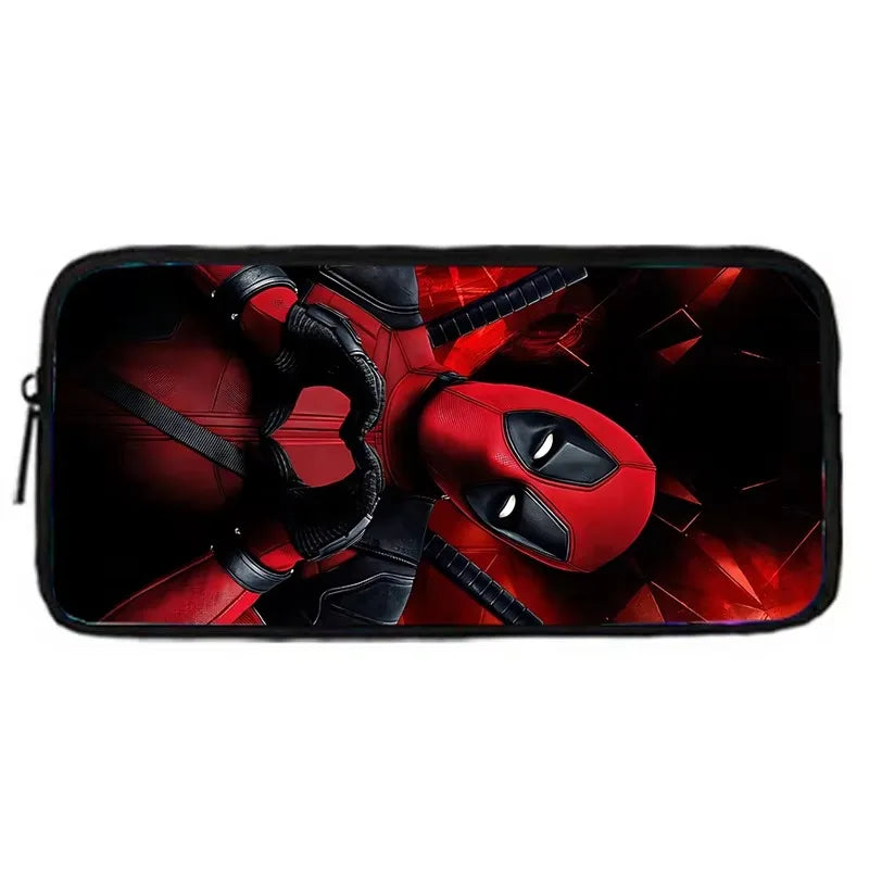 3 pcs set Deadpools Super Heroes Child School Backpack with Lunch Bags ,Pencil Bags ,School Bags for Boys Girls Best Gift