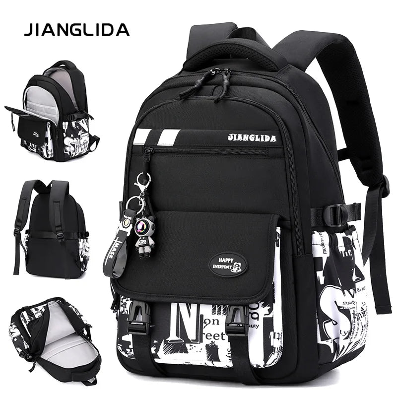 NEW Children Orthopedics School Bags Kids Backpack In Primary Schoolbag For Teenager Boys Waterproof Backpacks Book Bag mochila