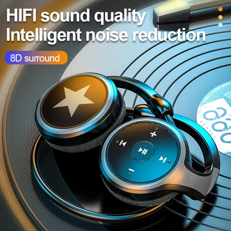 Original A23 Sport Foldable Wireless Headphone 8D Surround Heavy Bass Hifi Music Bluetooth Earphones With Mic Support FM/TF Card - iBrightCS