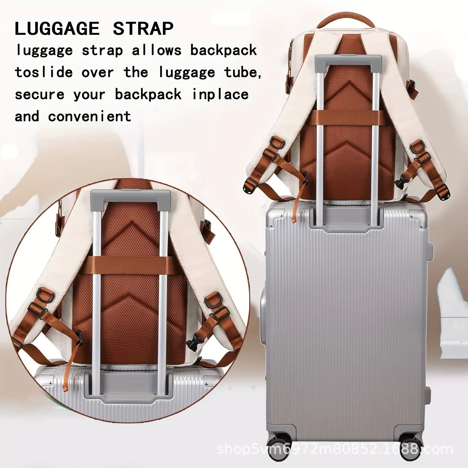 Business Backpack for Men and Women – Large Capacity, Expandable Design, Multi-Functional Computer and Travel Bag