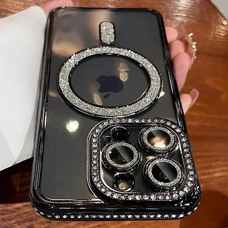 2024 New Fashion Glitter Diamond Transparent Case - iPhone 16 Pro Max