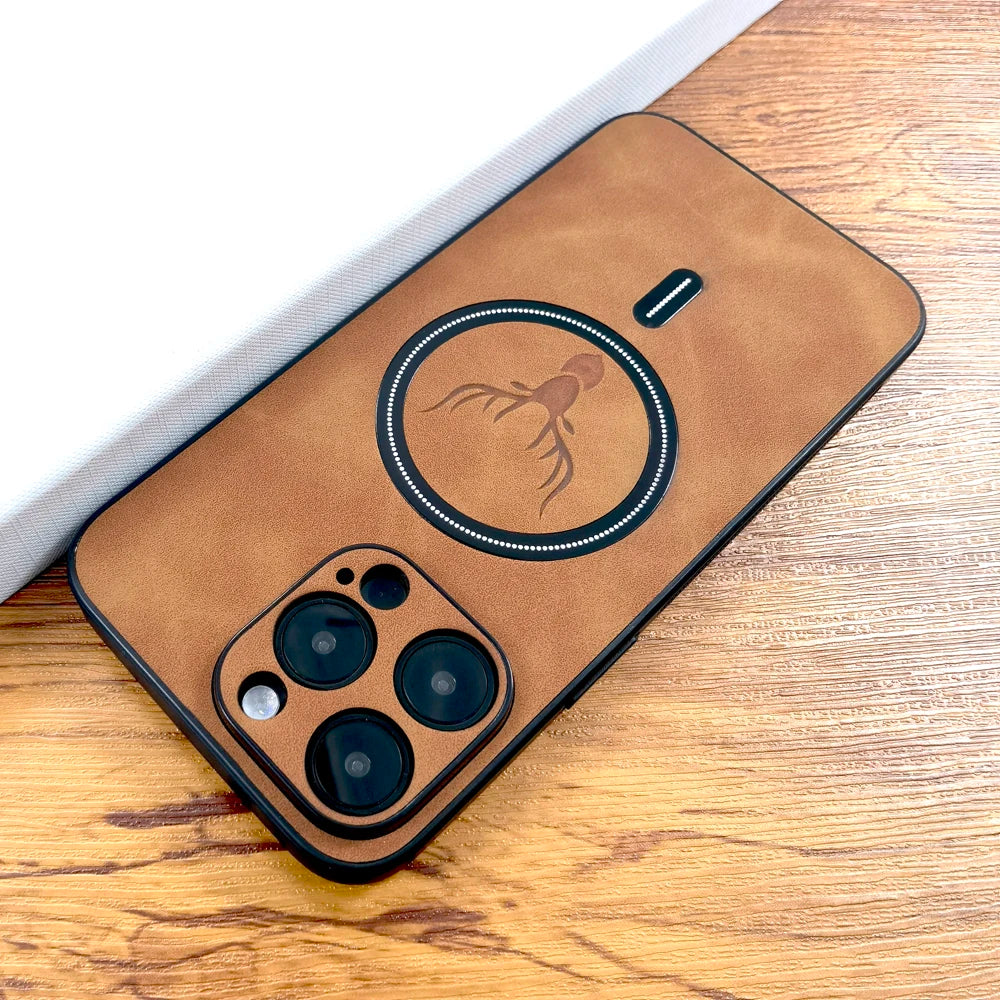 Leather Deer Case - iPhone 16 15 14 13 12 11 Pro Max