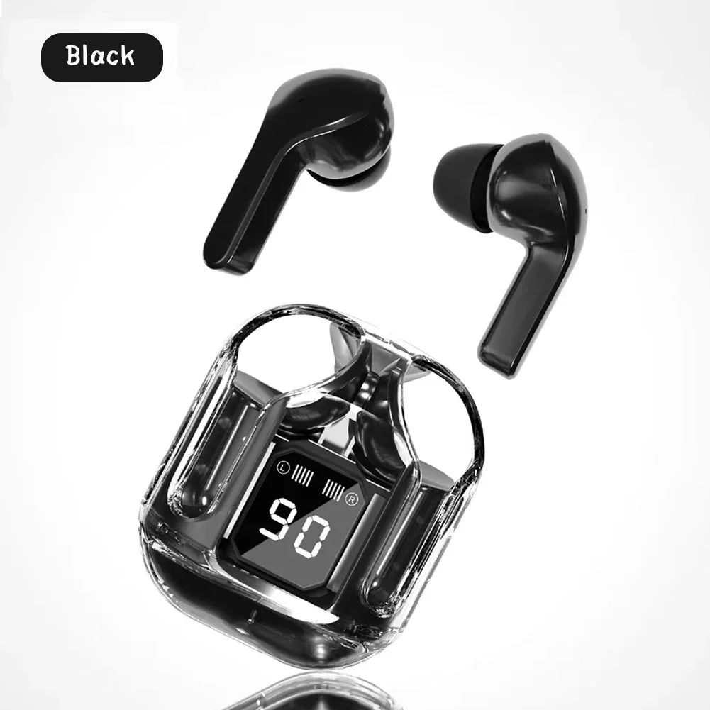 Transparent Bluetooth Headset Long Endurance Wireless Headphones Gaming Music Digital Display Headphones Noise Reduction