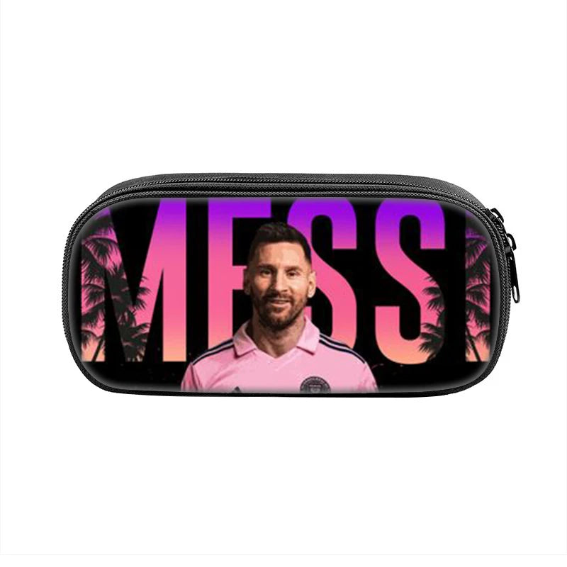 3 pcs set Football Star Child School Backpack with Lunch Bags Pencil Bags School Bags For M-Messis Boys Girls Best Gift
