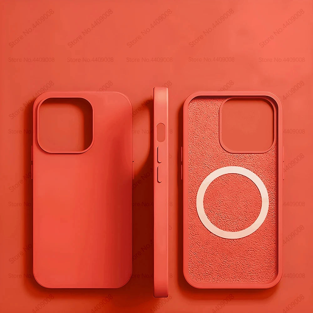 Liquid Silicone Magnetic Cases - iPhone 15 14 11 13 12 Pro Max Plus