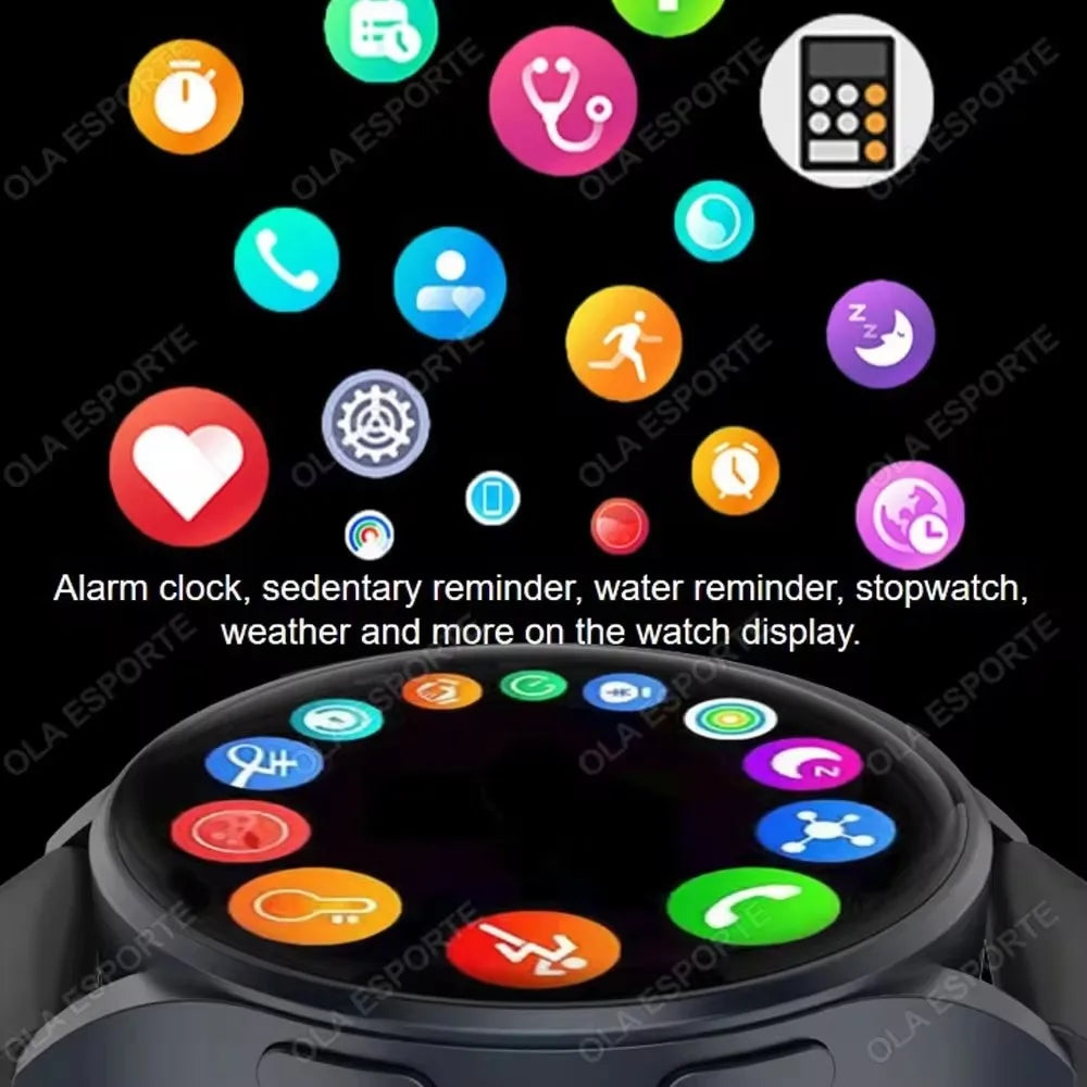 For Samsung Galaxy Smartwatch Women AMOLED Health Monitoring Watch Waterproof Voice Assistant Bluetooth Call Smart Watch 2024 Men