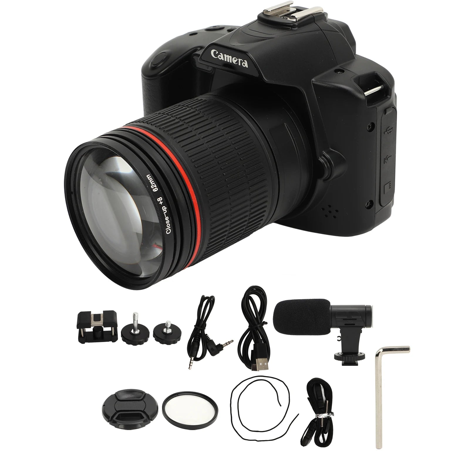 64MP Digital Camera 3in  Color Display HD Digital Camera 16X Zoom 120 Degree Wide Angle WIFI with Fill Light for Photography