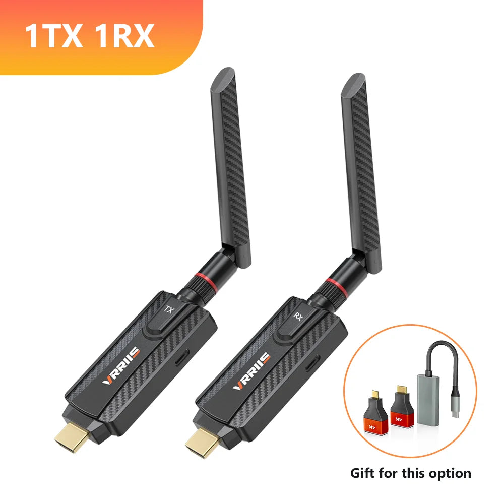 200M Wireless Hdmi Video Transmitter and Receiver 5G Mini Extender TV Stick for Conference, Office, Projector and Home Camera