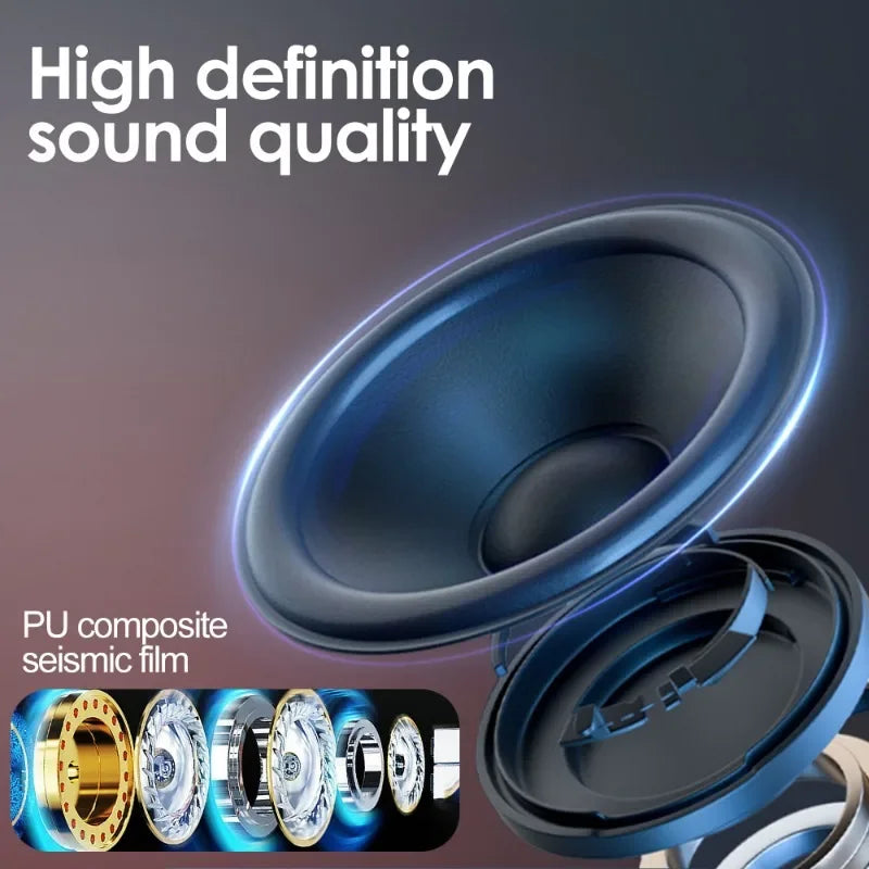 Wireless Bluetooth 5.4 Headphones With LED Display Earphones With Mic Handsfree Noise Canceling Headset For Driving Audifonos