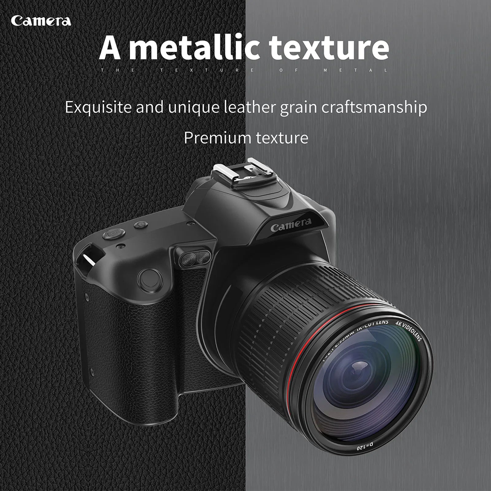 64MP Digital Camera 3in  Color Display HD Digital Camera 16X Zoom 120 Degree Wide Angle WIFI with Fill Light for Photography