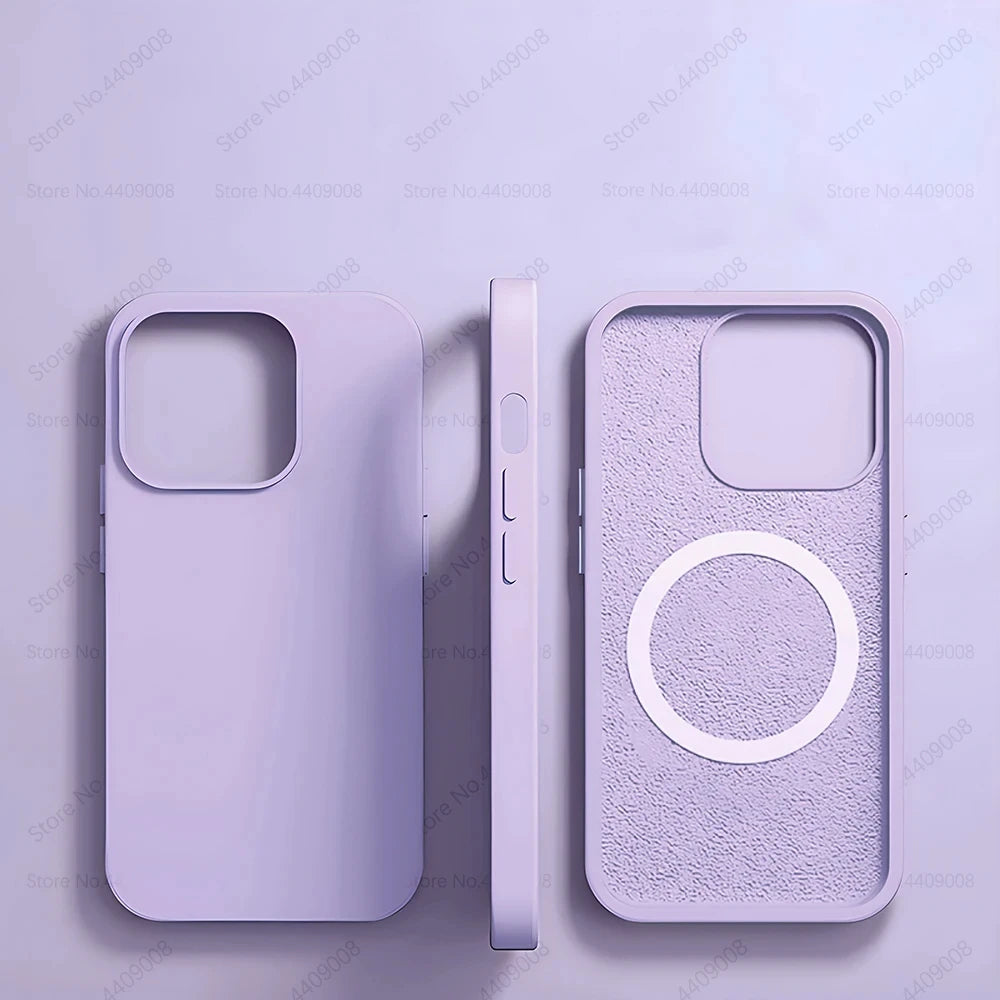 Liquid Silicone Magnetic Cases - iPhone 15 14 11 13 12 Pro Max Plus