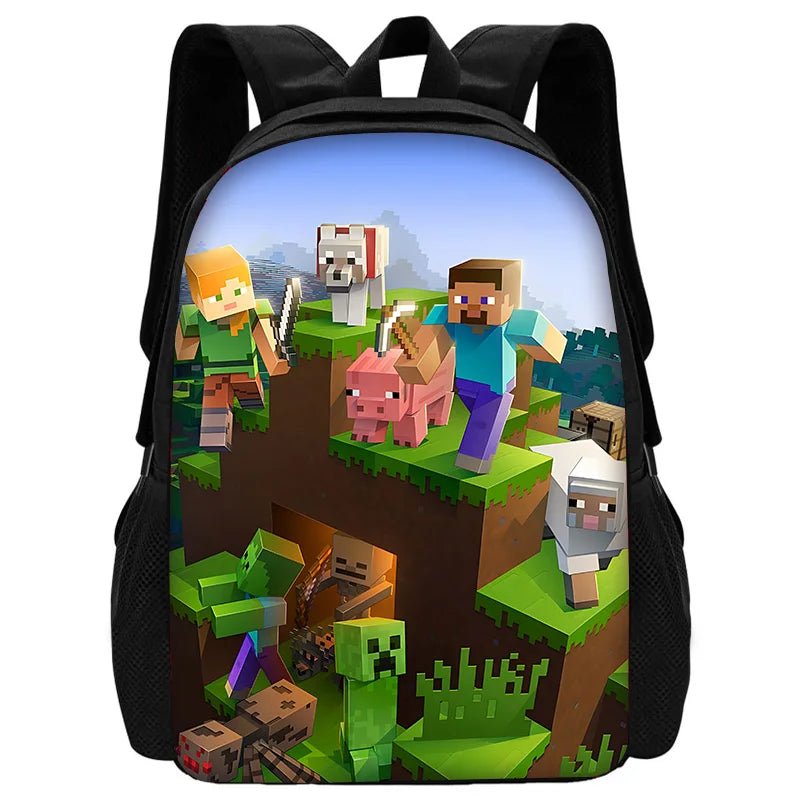 Child School Cartoon For M-My W-Worlds Backpack with Lunch Bags ,Pencil Bags ,School Bags for Boys Girls Best Gift