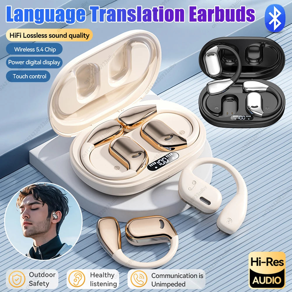 AI Translation Earbuds Wireless with Noise Cancelling Technology
