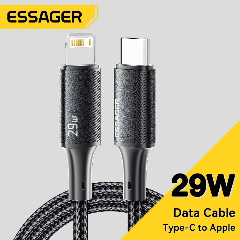 Type C Cable For iPhone 14 13 12 11 Pro Max XS Xr PD 29W Fast Charge Charger Lightning Wire Cord For iPad Macbook