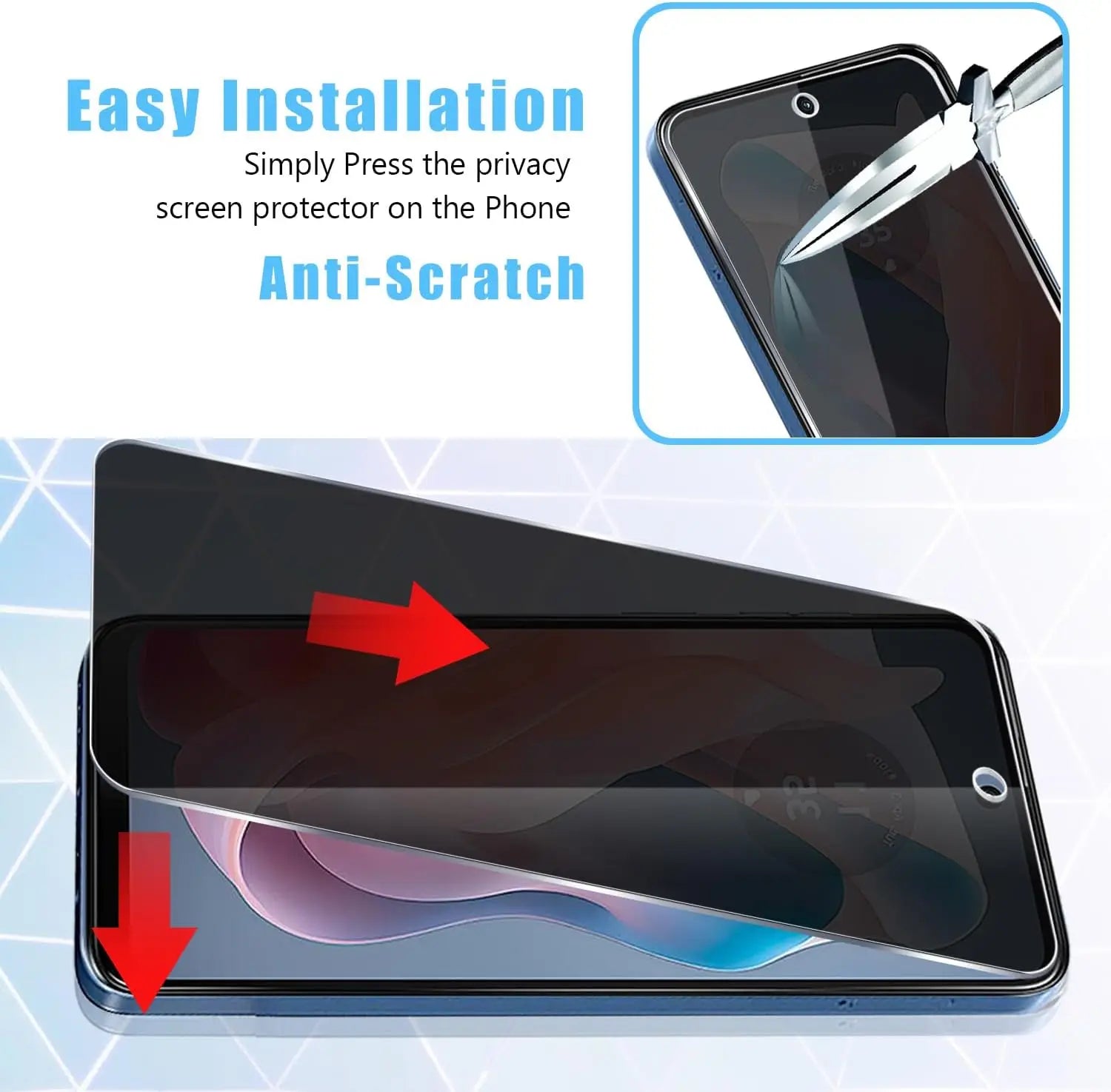 2 PACK Privacy Filter Tempered Glass Film AntiSpy Shield Screen Protector for Motorola Moto G Stylus 5G 2024