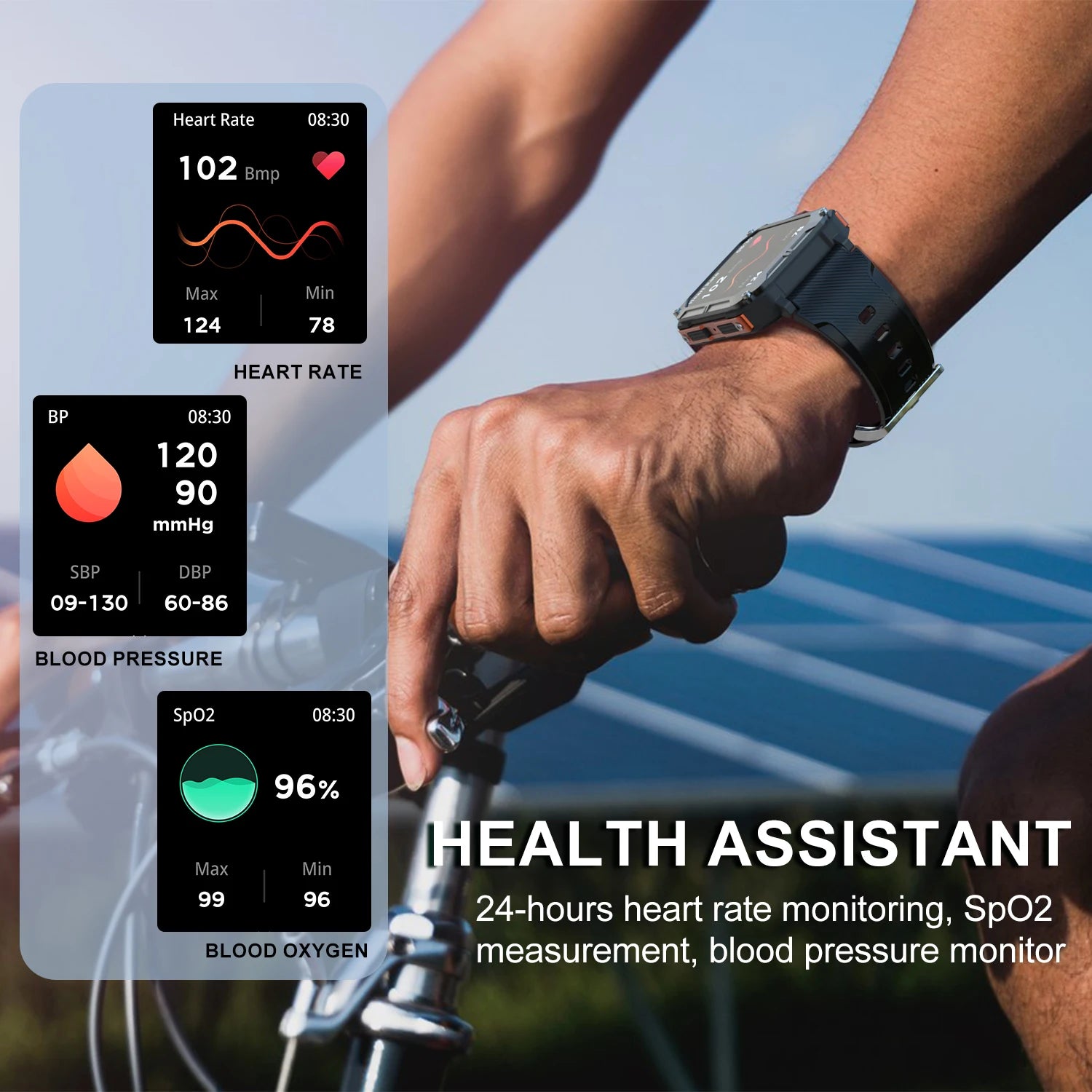 New C20 Pro Smart Watch Men Voice Assistant BT Wireless Call Business Outdoor Sports IP68 Waterproof Wristwatch For Android iOS - iBrightCS