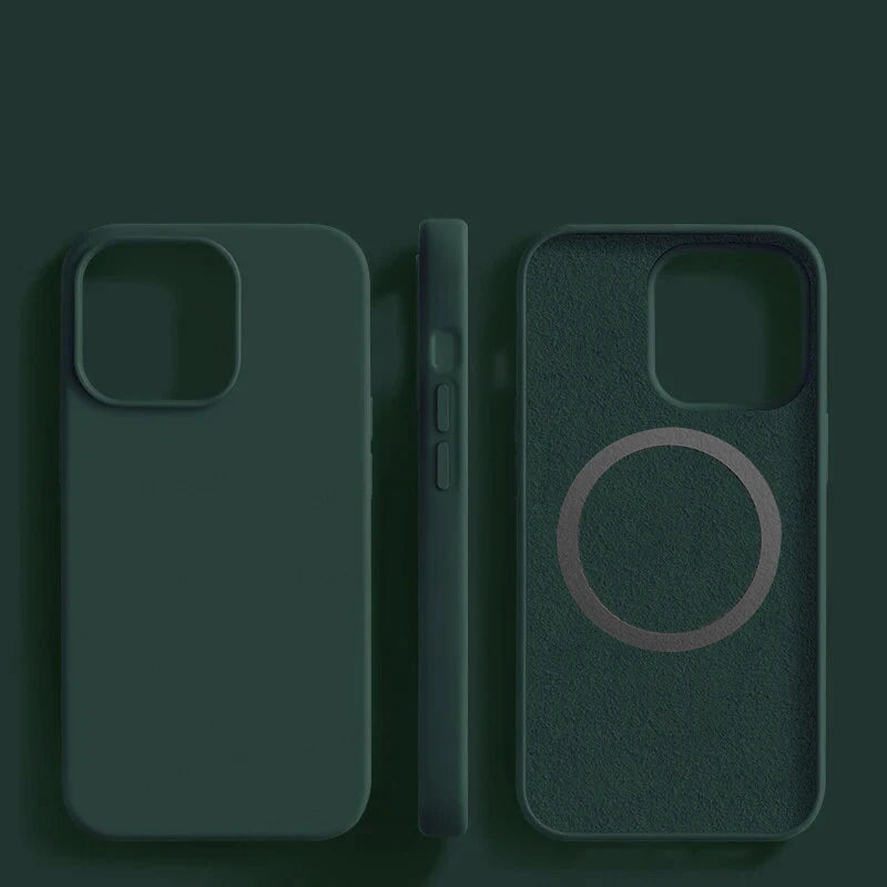 Liquid Silicone Magnetic Cases - iPhone 15 14 11 13 12 Pro Max Plus