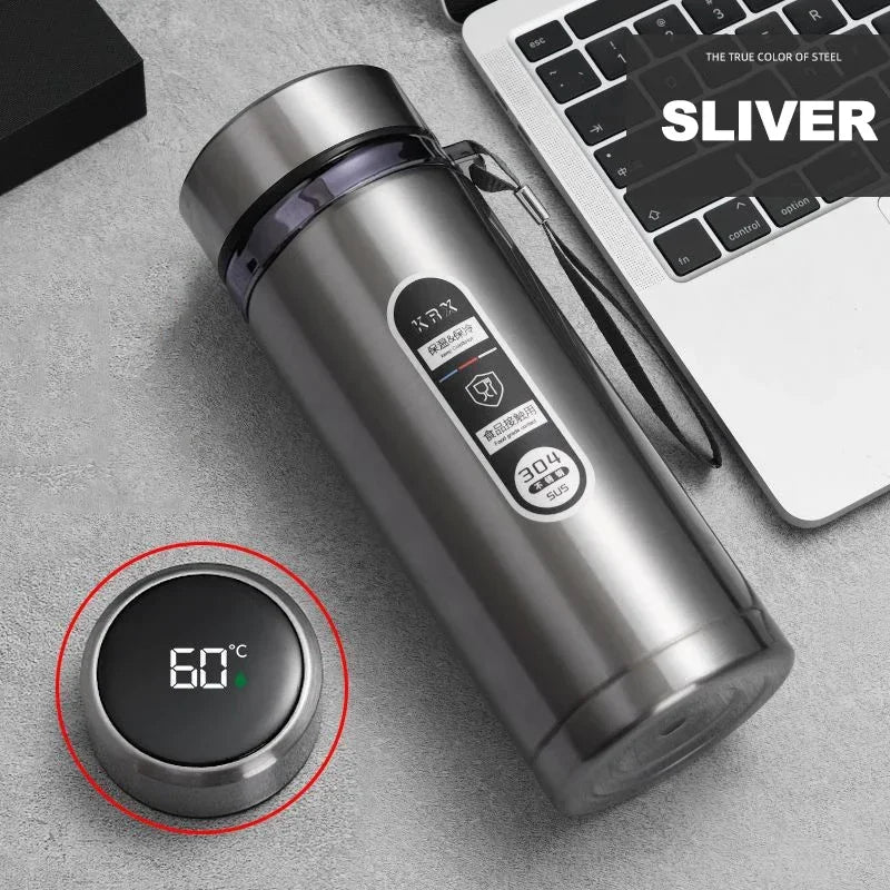 LED Temperature 500ML-1Liter Stainless Steel Thermos Bottle withDisplay Sus304 Tea Water Bottle Vacuum Flask Portable Cups