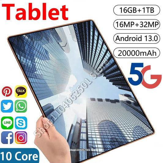 iB12-Tablet - 12inch, Android 13.0, 16GB RAM - 1TB ROM, 16MP - 32MP, 10 Core, 20000mAh, 4, 5G Wifi