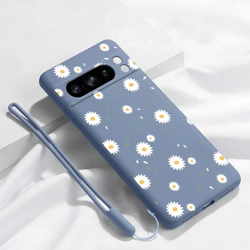 White Flower Bracelet Silicone Phone Case - Google Pixel 8 Pro 8 8A 5 3XL 3A 4 4A 5 7 7A 6 6A 9 9Pro 9 Pro XL