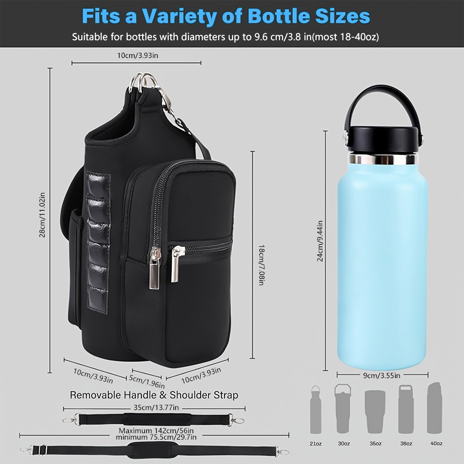 Multifunctional Fitness Magnetic Bag | Water Bottle Holder, Adjustable Shoulder Strap and Phone Pocket - Perfect for Gym and Outdoor Activities, Built-in 6 Magnets, Gym Accessory Organizer | Secure Zipper Pouch, Fitness Equip