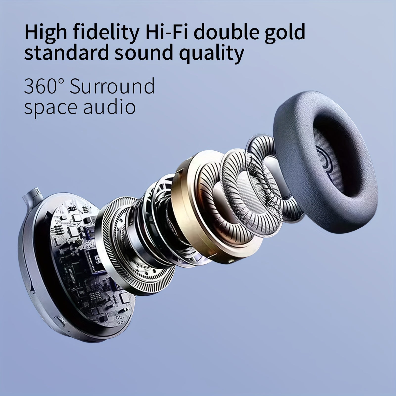 Luxury Over-Ear ANC Headphones with 360° Spatial Audio, Carbon Fiber Drivers, 30H Playtime, Multi-Device Pairing for iPhone/Android