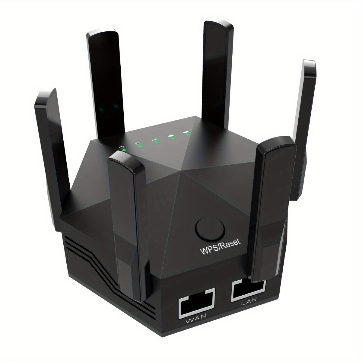 WiFi Extender Booster Repeater for Home & Outdoor, WiFi Range Extender 1200Mbps, WPS Wireless Signal Strong Penetrability with Ethernet Port, 6 Antennas 360° Full Coverage - iBrightCS