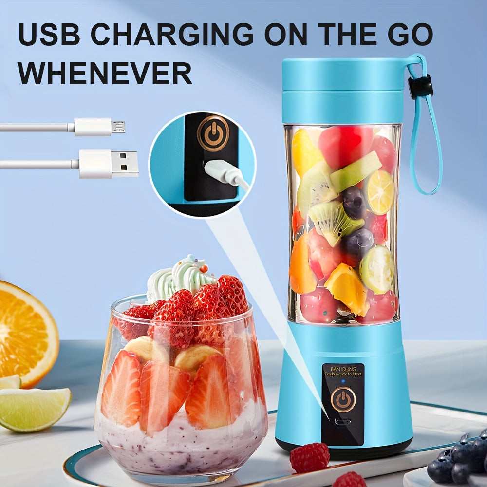 [12, 85/15, 22 Oz Rechargeable Mini Blender] Portable Usb Rechargeable Mini Blender & Juicer - 3 Modes, Digital Display, 6/12-Blade, Safety Lock, Food Grade PP, Easy Clean, Ideal for Travel - Fresh Juices Anywhere - iBrightCS