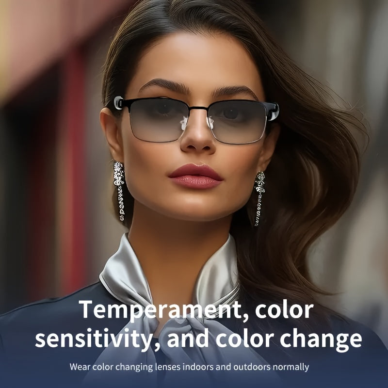 OnsetGizmo AI Artificial Intelligence Translation Wireless Glasses/fashion Glasses Headset, Support 144 Languages, Smart Glasses, Touch Control, Built-in Microphone, High-resolution Audio, Wireless, Rechargeable Battery, Anti