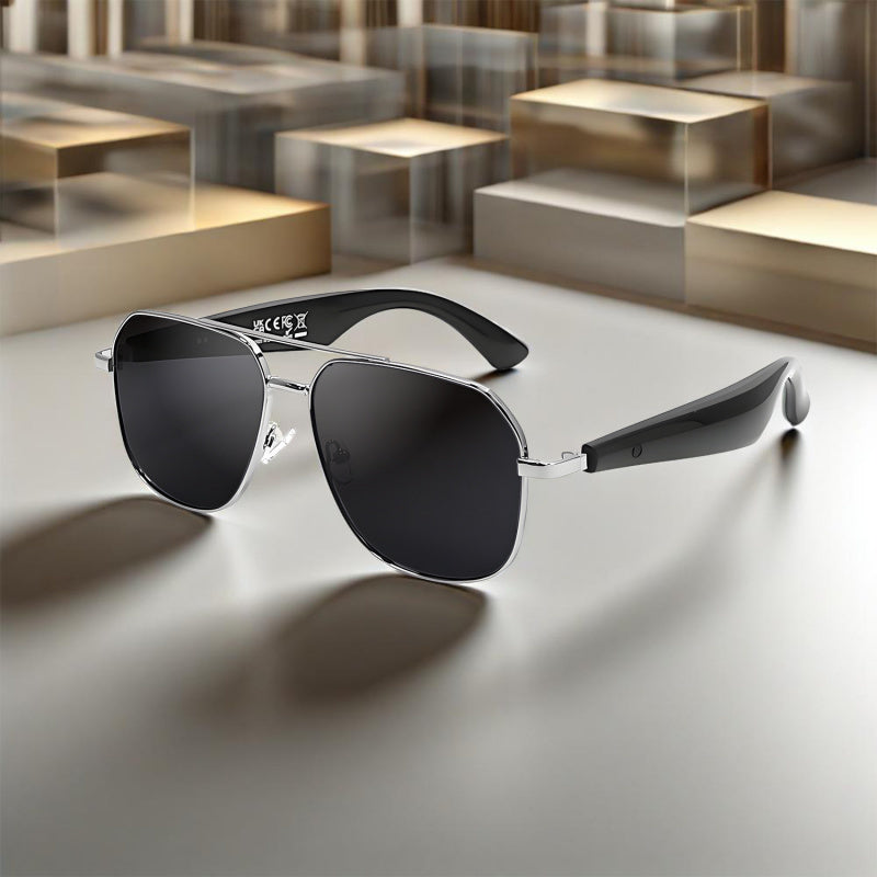 2025 AI Translation Glasses with 100+ Languages Support, Wireless Wireless, Built-in Mic/Speaker, HD Voice & Music, AI Voice Control, Photo Taking, Blue Light Protection, USB Magnetic Charging, Dual Spatial Audio – Stylish