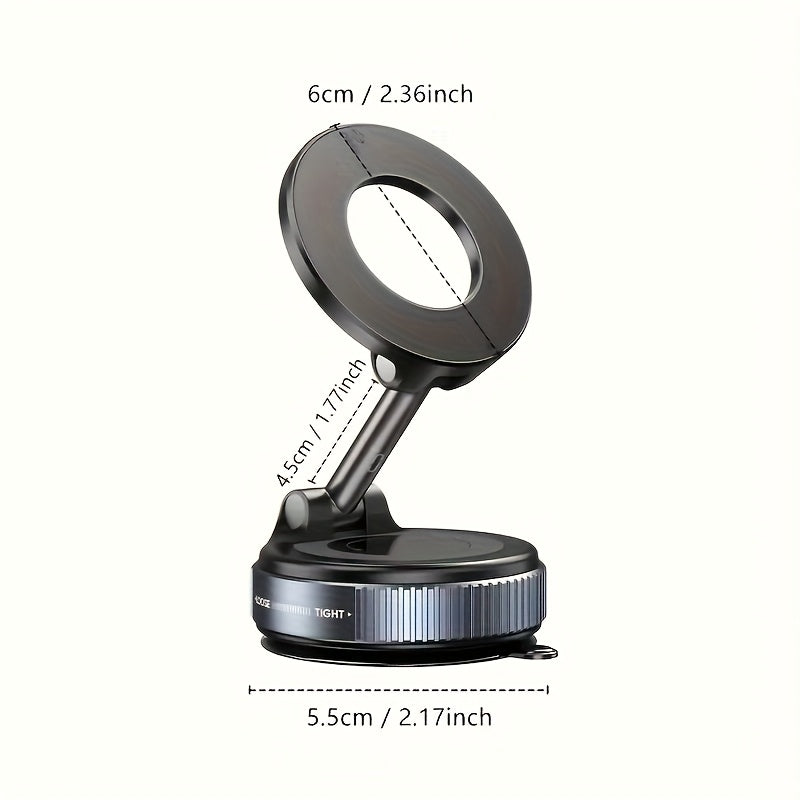 2PCS, 360 ° Rotating Magnetic Mobile Phone Holder, Foldable And Retractable, Suitable For IPhone 16/15/12, ABS Material, Non-waterproof, Multi-scene Use:Car/showerroom/gym/mirror, Universal Size, Black, Compatible With All S