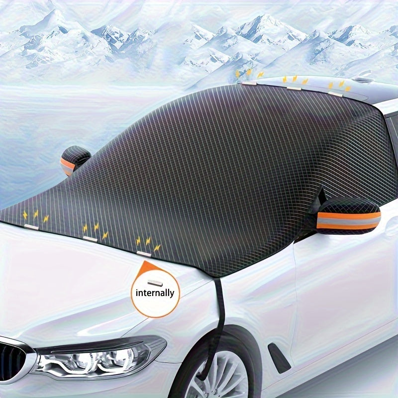 Magnetic Snow Cover for Car Windshield, Oxford Cloth Thickened Antifreeze Sunshade, Heat And Snow Protection