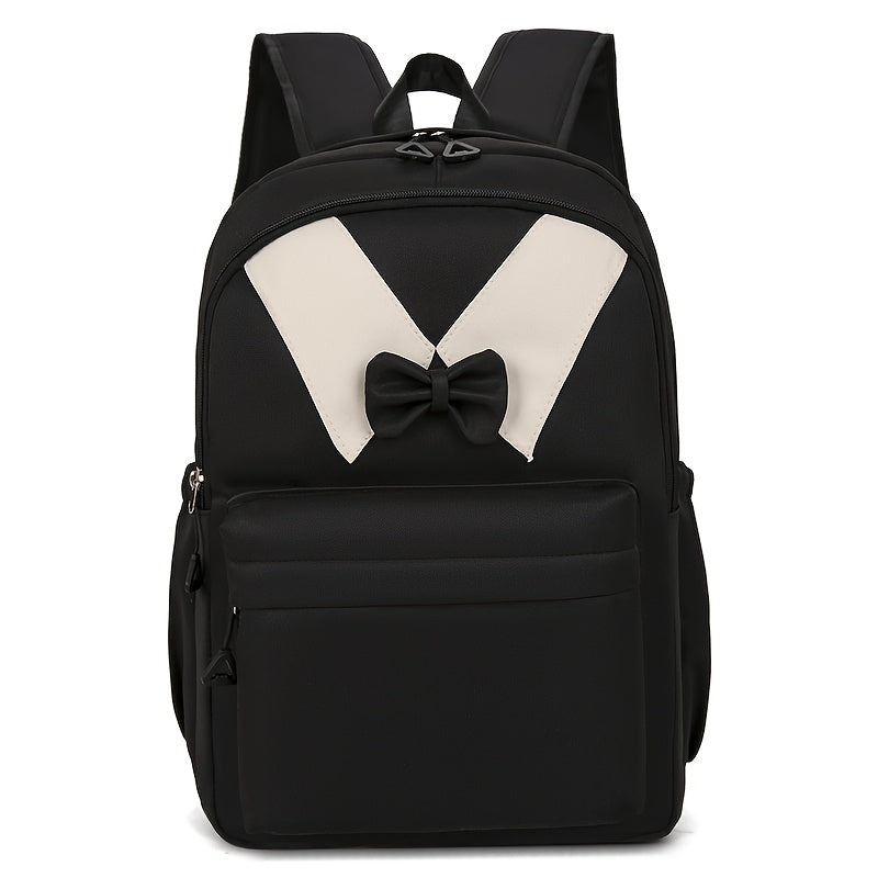 Airline Approved Unisex Carry-On Backpack - Foldable Oxford Fabric with Adjustable Straps, Zipper Closure & Pink Bow Design for College, Travel, Hiking, School (Hand Wash Only), Travel Backpack | Casual Backpack | Durable Bac