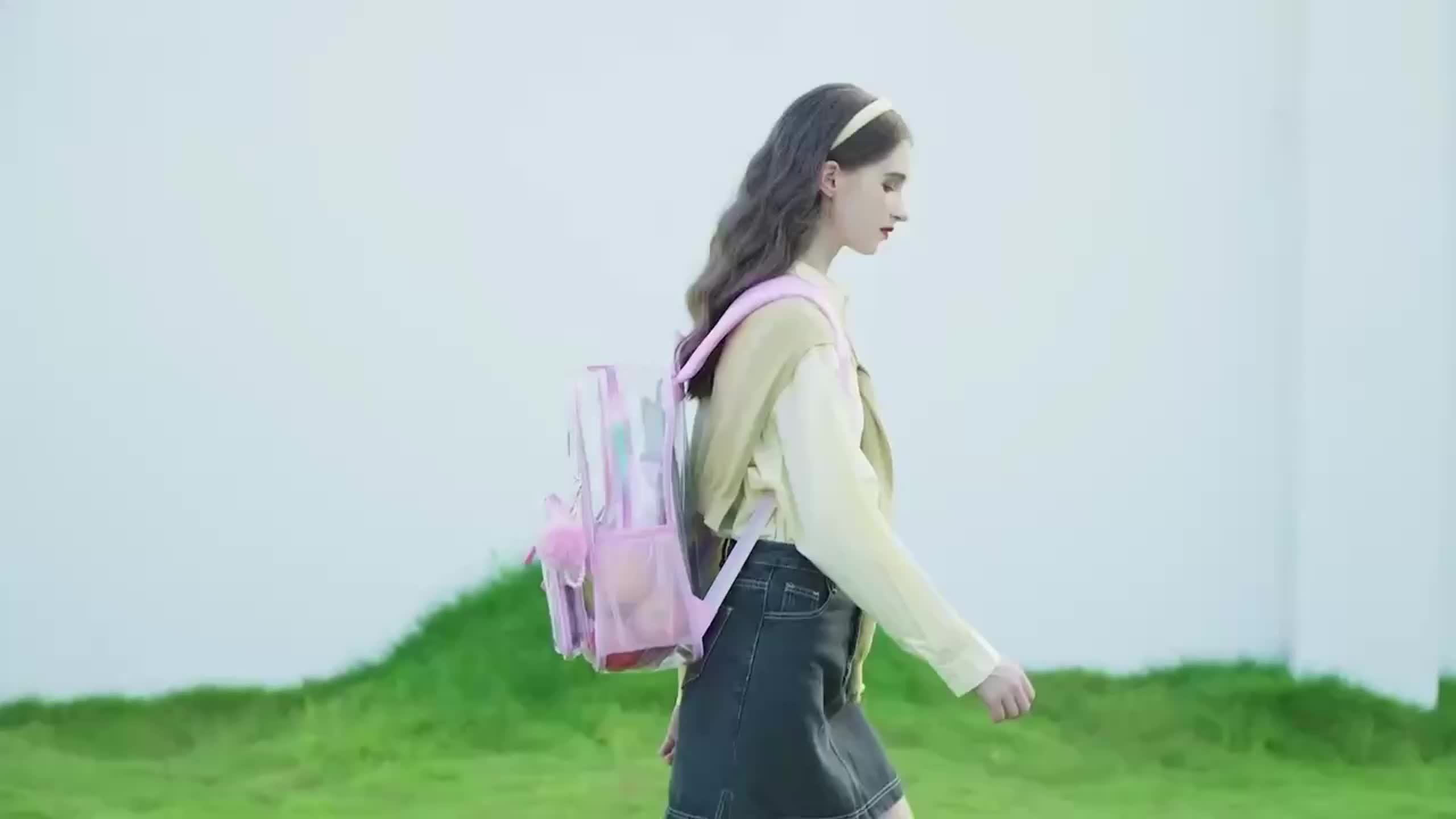 Backpacks Fashion Leisure Backpacks Go Out Transparent Student Backpacks TPU Multi-function Large Capacity Women'S Schoolbags - iBrightCS