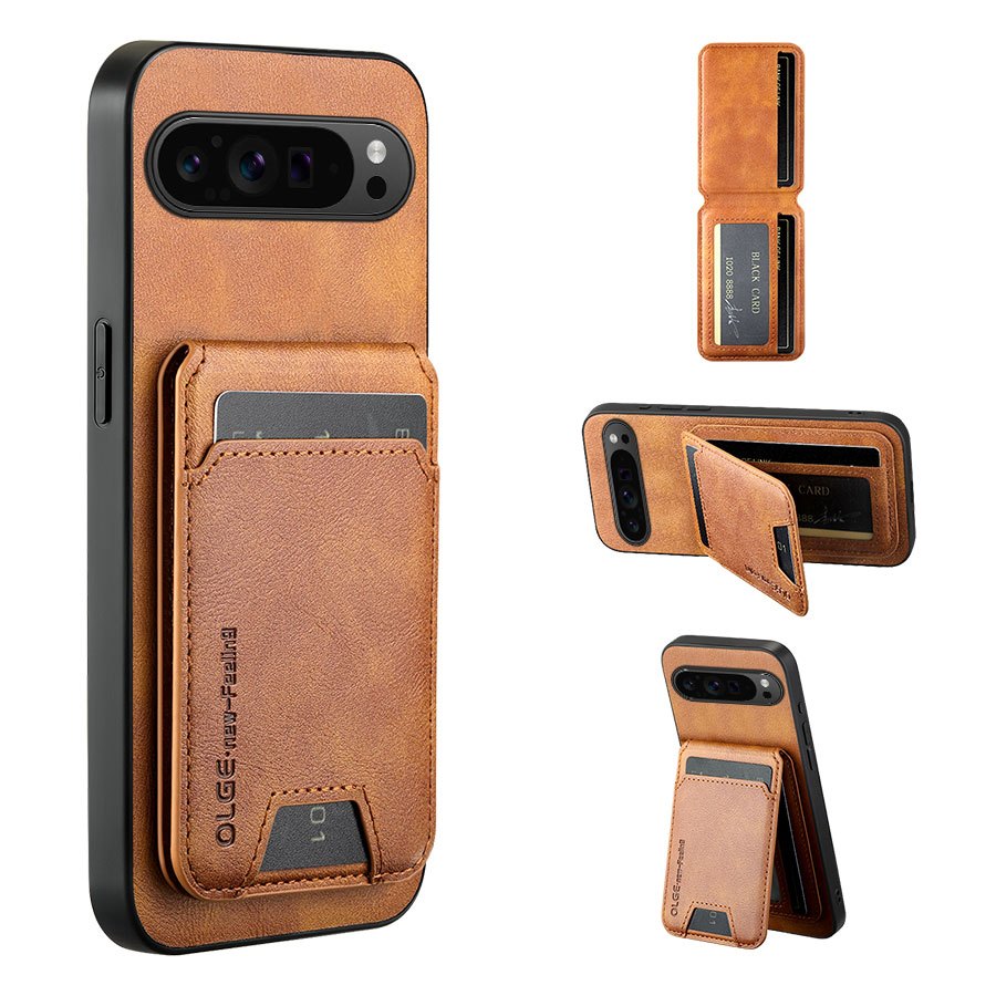 Magnetic Faux Leather Card Holder Phone Case for Google Pixel 10 Pro XL/9 Pro XL/9A/8A/8 Pro/8/7A/7 Pro/7, for Google Pixel Case, for Google Pixel Xl Case, for Google Pixel A Case, Moto/g Stylu G Ph, Moto/g G Ph For Android,