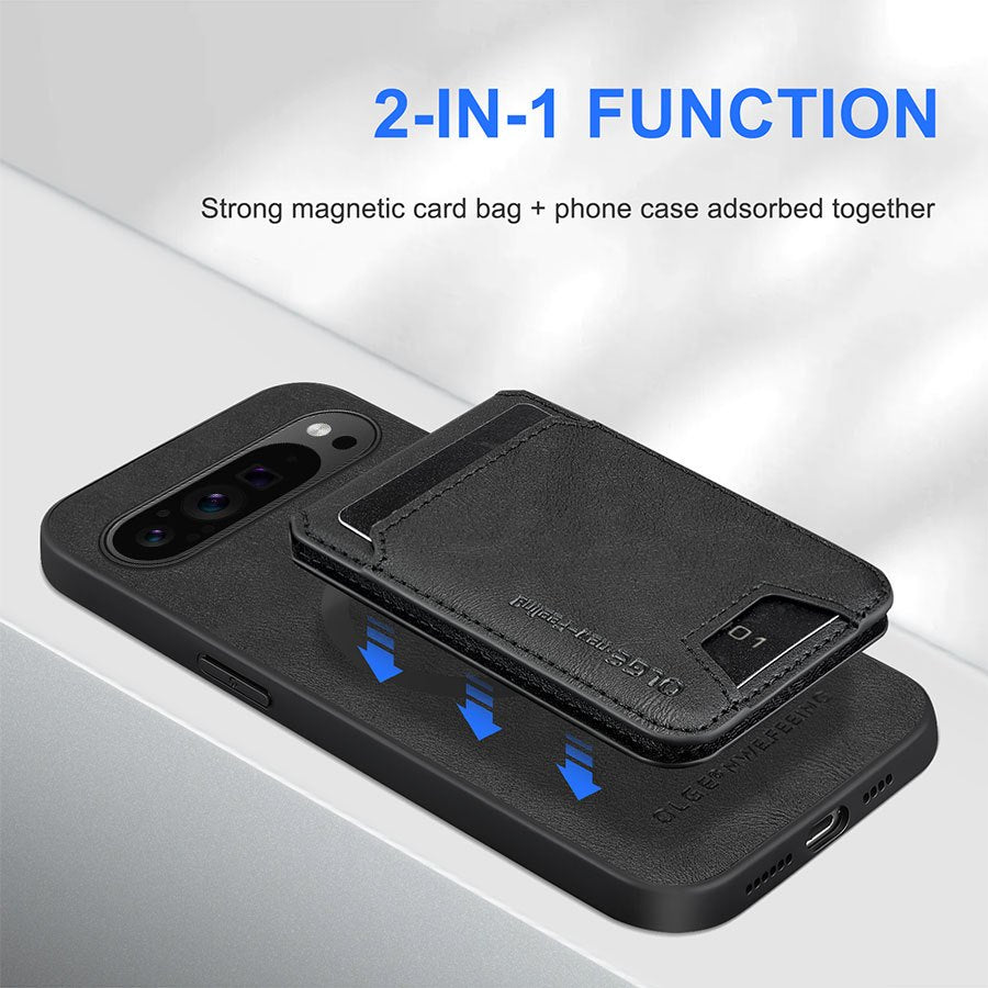 Magnetic Faux Leather Card Holder Phone Case for Google Pixel 10 Pro XL/9 Pro XL/9A/8A/8 Pro/8/7A/7 Pro/7, for Google Pixel Case, for Google Pixel Xl Case, for Google Pixel A Case, Moto/g Stylu G Ph, Moto/g G Ph For Android,