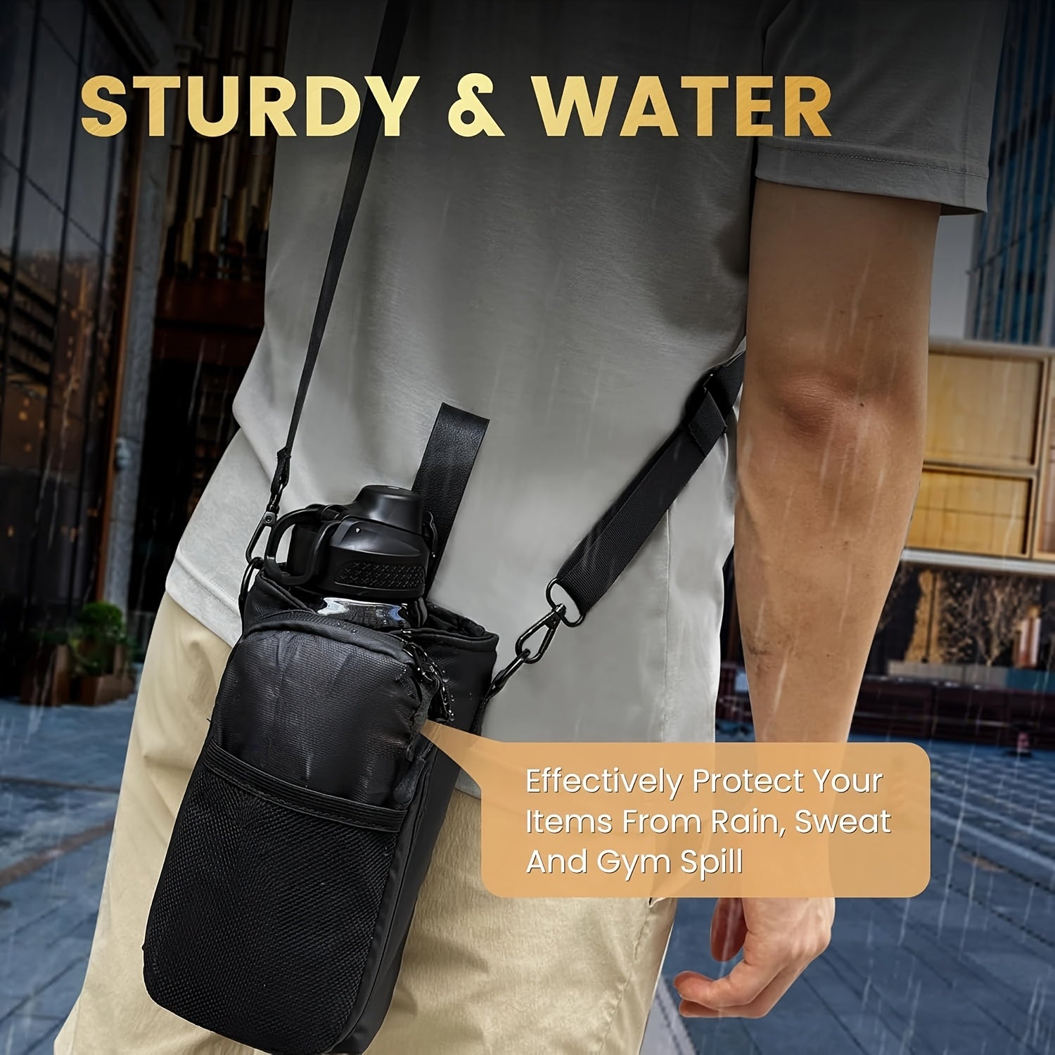 A Unisex Magnetic Balance Fitness Bag with Adjustable Crossbody Strap/magnetic Fitness Water Bottle Holder, Featuring a Water Bottle Holder with Phone Pocket, a Strong Magnetic Fitness Storage Bag, Magnetic Crossbody Bag, Wom