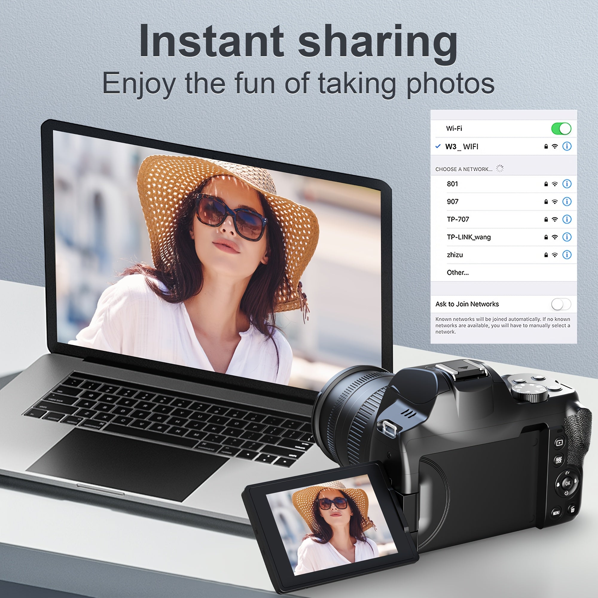 KOMERY W3 Digital Camera, 72MP And 12x Optical Zoom Autofocus Camera, Suitable For Photography And Video, 4K Video Blog Camera For YouTube, With 270° Flip Screen, Flash Light, WiFi Connection, 64GB SD Card, 2 Rechargeable Ba - iBrightCS